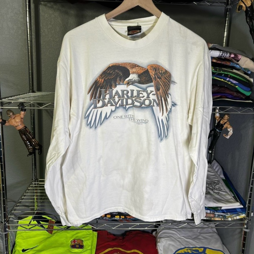 Hanes White Graphic Long Sleeve Shirt